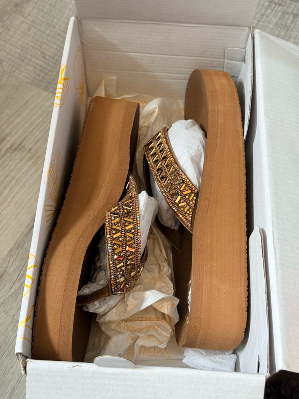New Yellow Box Mellow Mat Blume Toast sandals size 7.5 - Picture 7 of 9